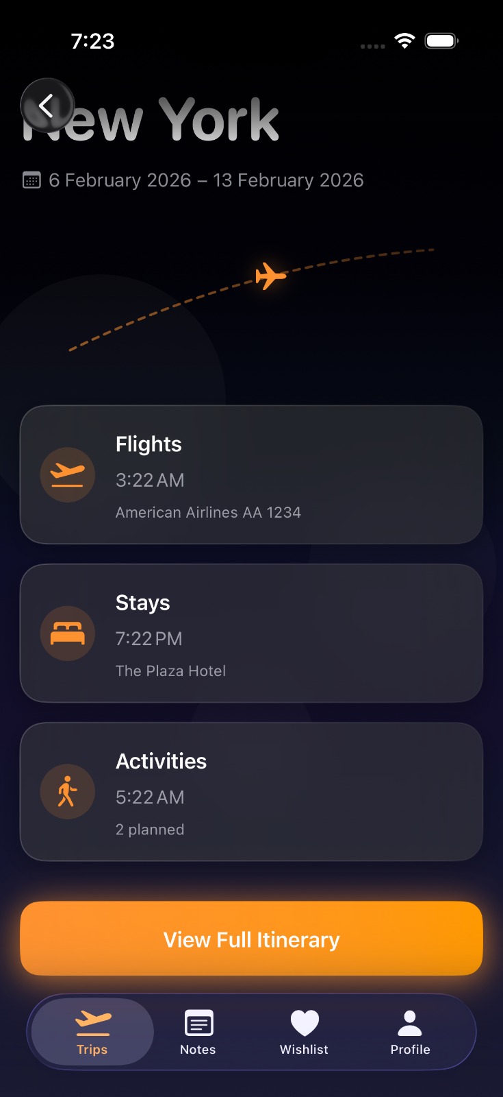 Travel app screenshot 3